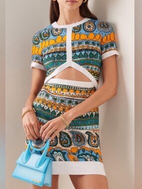 STAUD Perla Linen Mini Dress